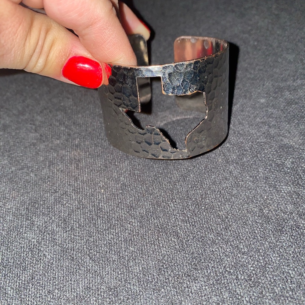 Texas hammered cuff